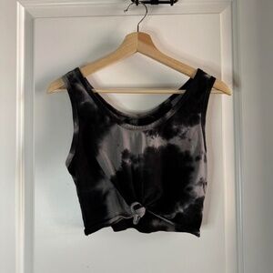 Wild Fable Crop Tank Top/Black & Gray/Size Medium